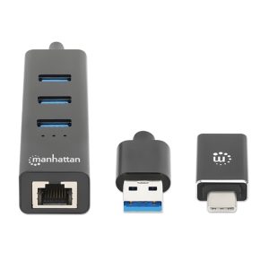 ADAPTADOR USB V3.0 USB AC A RED GB HUB 3 PTOS