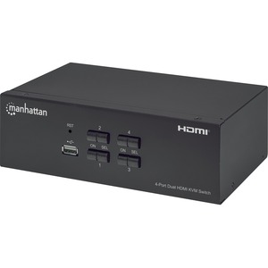 MUX KVM HMDI DOBLE MONITOR 4 1 4K 30MHZ USB2.0