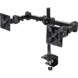 Soporte con Brazos Manhattan de Doble Movimiento para 2 Monitores hasta 24', max. 12KGs, Negro ARTICULADO 13 A 24 6 KG X BRAZO