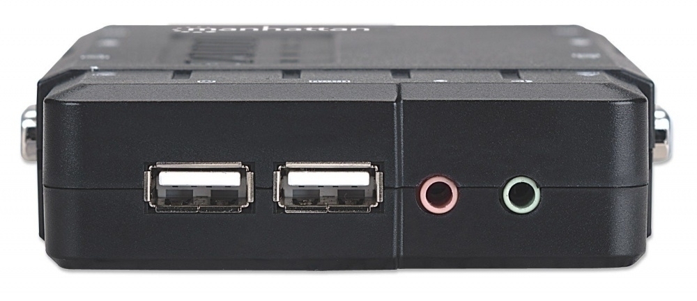 Switch Manhattan KVM de 4 Puertos, USB, VGA VGA 3.5MM 1600X900 CON JUEGO CABLES - Image 2