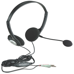 Auriculares diadema ajustable supraaurales estéreo Manhattan (3,5 mm) MICROFONO CONTROL DE VOLUMEN 3.5MM - Image 3
