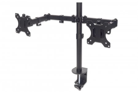 Manhattan Soporte de Mesa para 2 Monitores 13" - 32", hasta 16Kg, Negro 13 A 32 ESCRITORIO.