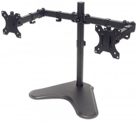 Manhattan Soporte de Mesa para 2 Monitores 13" - 32", 8Kg, Negro 13 A 32 SOBRE ESCRITORIO.