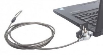 Manhattan Candado de Llave para Laptop 440295, 2 Metros, Negro WEDGE 2.0 METROS N17 2 LLAVES