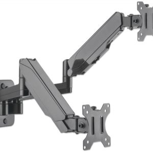 Manhattan Soporte de Pared 2 Monitores 17" - 32", hasta 8Kg, Negro A 32  PARED  PISTON