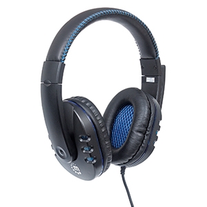Auriculares de Gaming Manhattan Cableado Sobre la cabeza Estéreo - Negro, Azul - Binaural - Circumaural - 32Ohm - 20Hz a 20kHz - 180cm Cable - Omnidireccional Micrófono - USB Tipo A . - Image 3