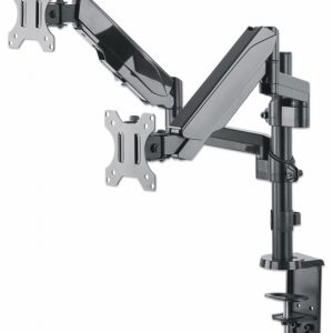 Manhattan Soporte de Escritorio 2 Monitores 17" - 32", hasta 8Kg, Negro A 32  ESCRITORIO  PISTON