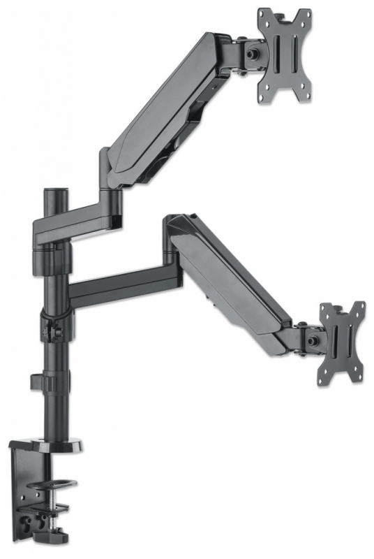 Manhattan Soporte de Escritorio 2 Monitores 17" - 32", hasta 8Kg, Negro A 32 ESCRITORIO PISTON - Image 2