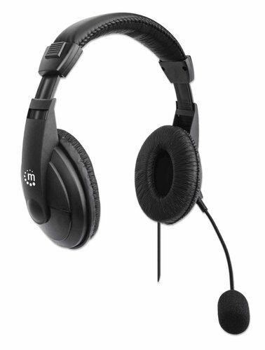 Diadema Manhattan 179843 - Alámbrico - USB - Micrófono - Negro MICROFONO ALAMBRICO CONTROL INTEGRA - Image 3