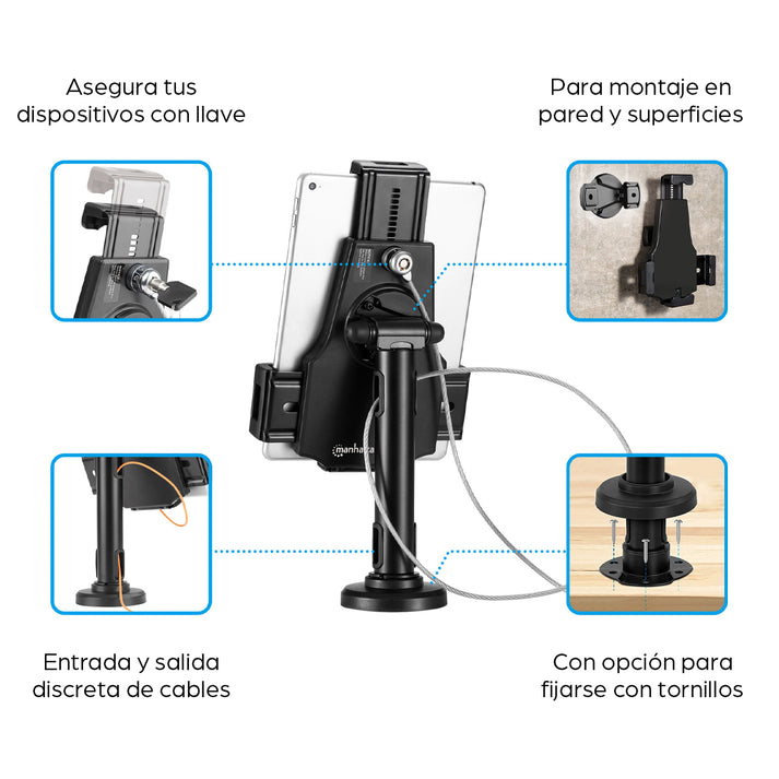 SOPORTE TABLETA O IPAD 7.9 A 10 5 IN ANTIRROBO CERRADURA - Image 10